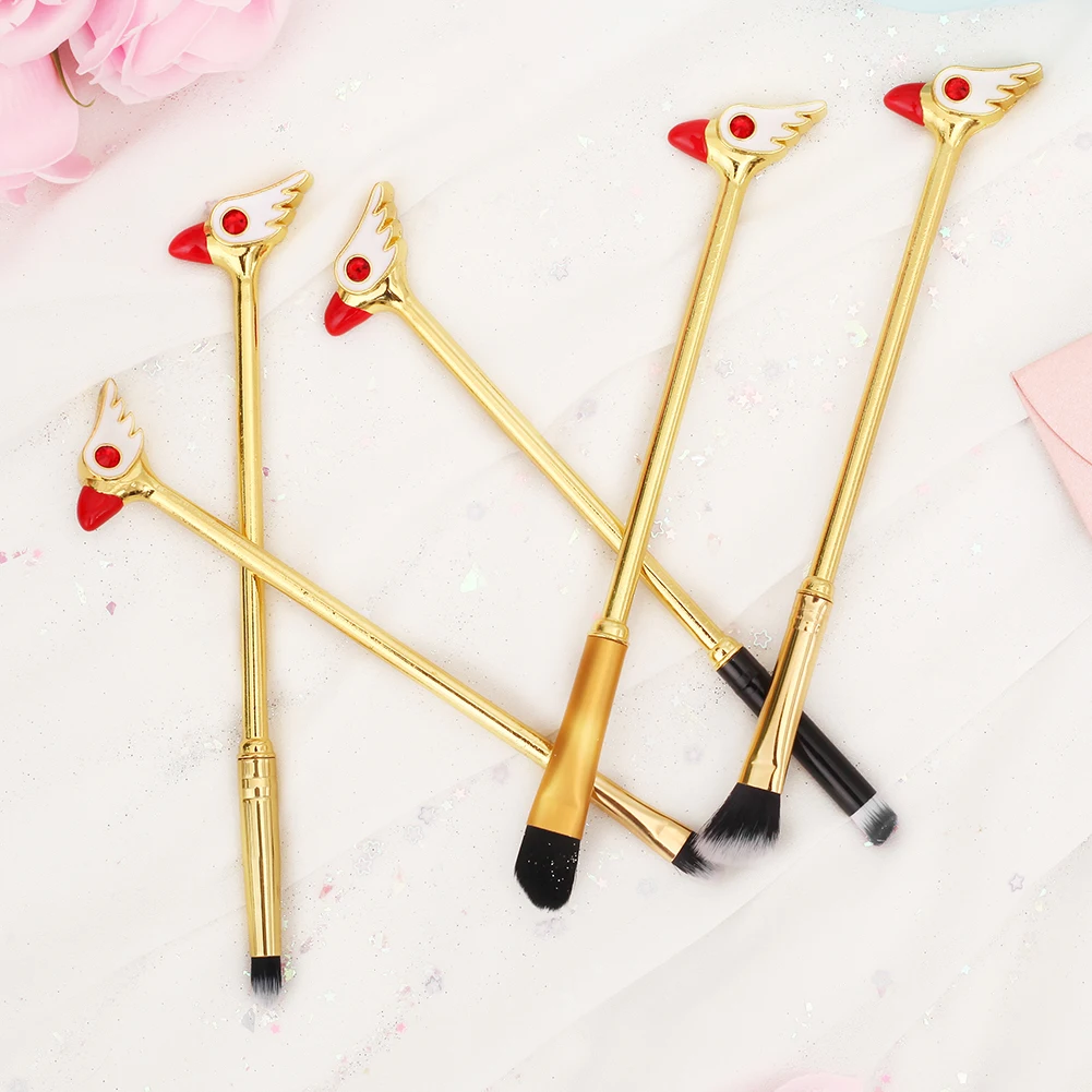 

BBL 5 Piece Makeup Brushes Set Sailor Moon 25th Anniversary Cardcaptor Sakura Wands Eyeshadow Blending Concealer Brush Kit Tools