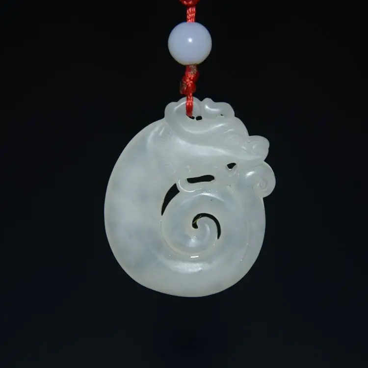 

The ancient jade dragon Chinese pure natural ERON Choker Pendant