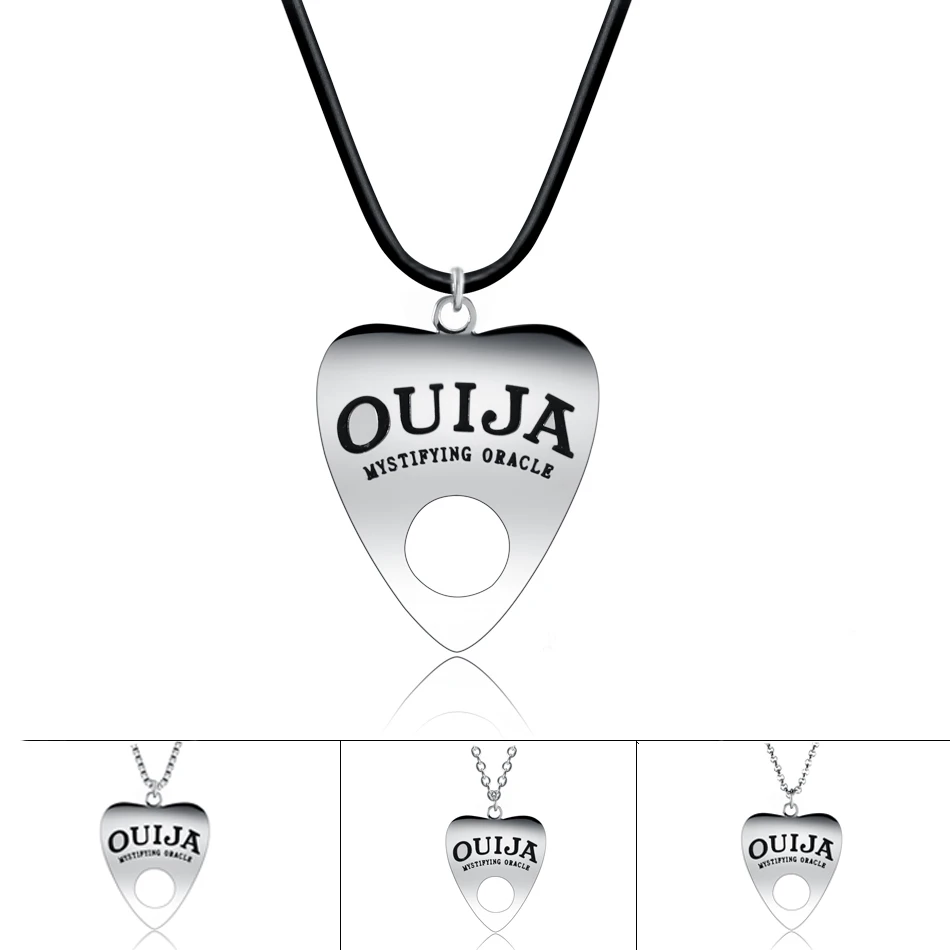 1pc Stainless Steel Heart Ouija Board Planchette Necklace Pendant