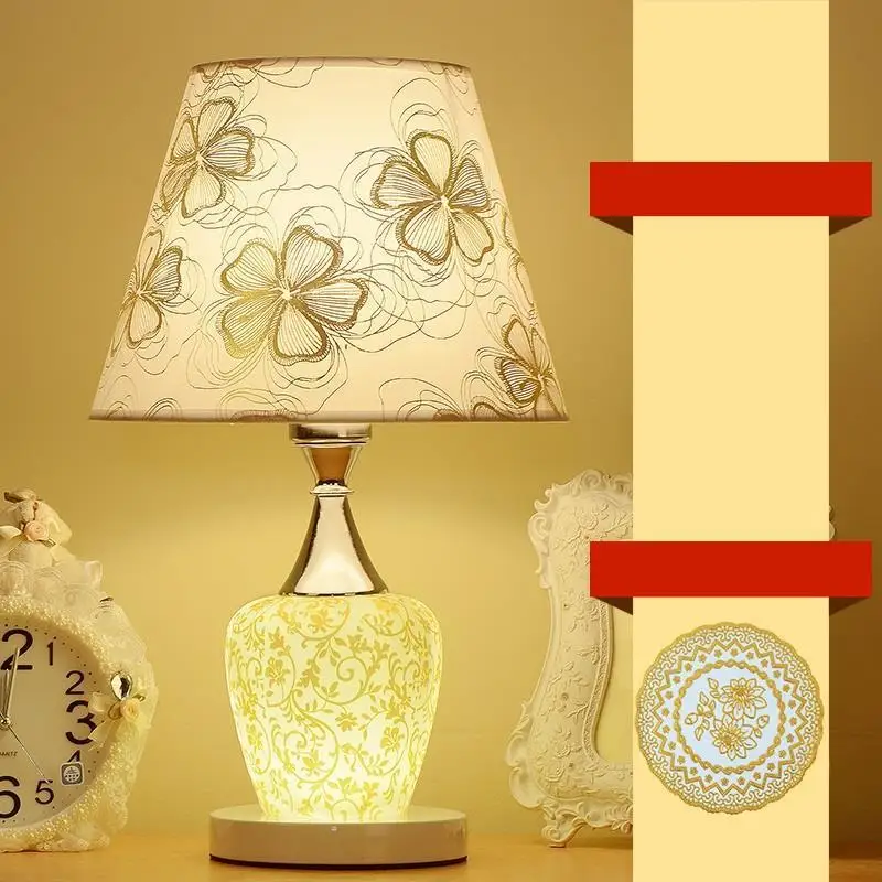 Number 4 Comodino Mariage lampada Da Tavolo Noel Cabeceira Chambre Deco Luminaria Lampara De Mesa Abajur Para Quarto Настольный прикроватный светильник - Цвет абажура: Number 4
