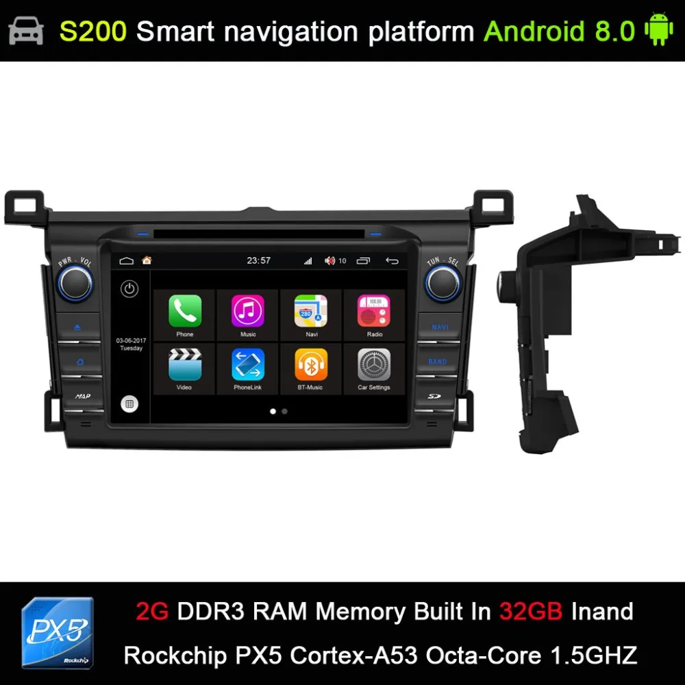 

Android 8.0 System PX5 Octa 8-Core CPU 2G Ram 32GB Rom Car DVD Player Radio GPS for Toyota RAV4 RAV 4 2013