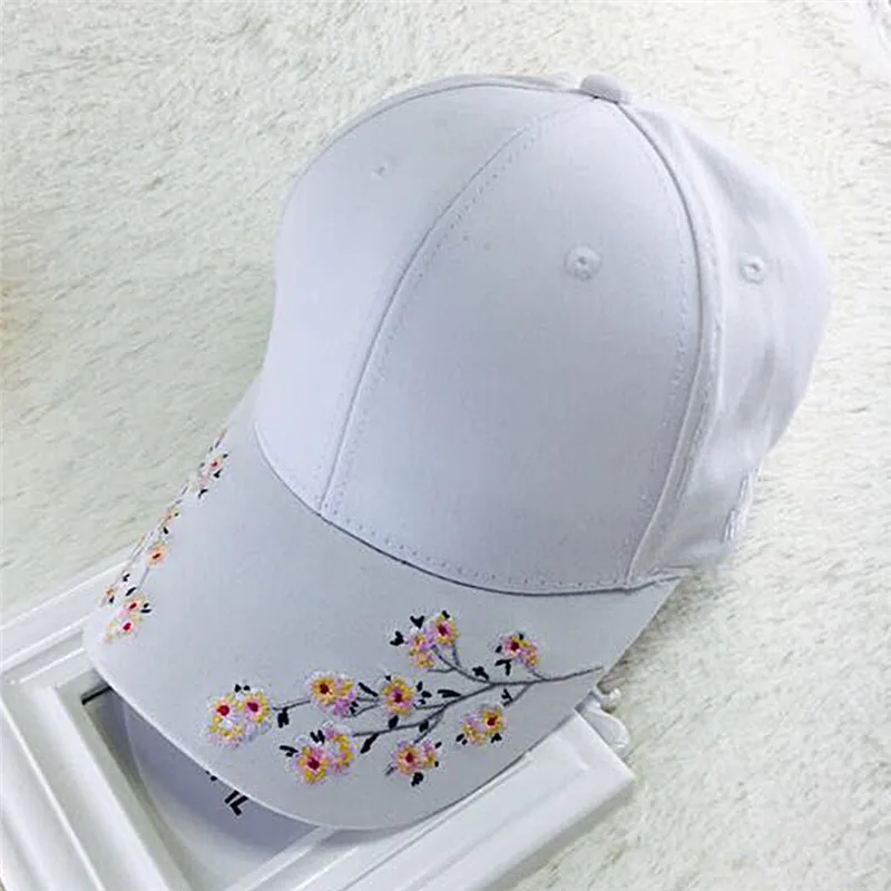 1 шт. вышитая бейсбольная Кепка Цветочная бейсболка s кепки с цветами Snapback Новая модная женская кепка для отдыха