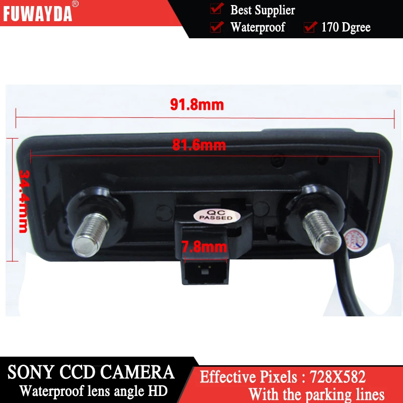 Автомобильная камера заднего вида FUWAYDA HD ccd с ручкой багажника для Skoda Roomster Fabia