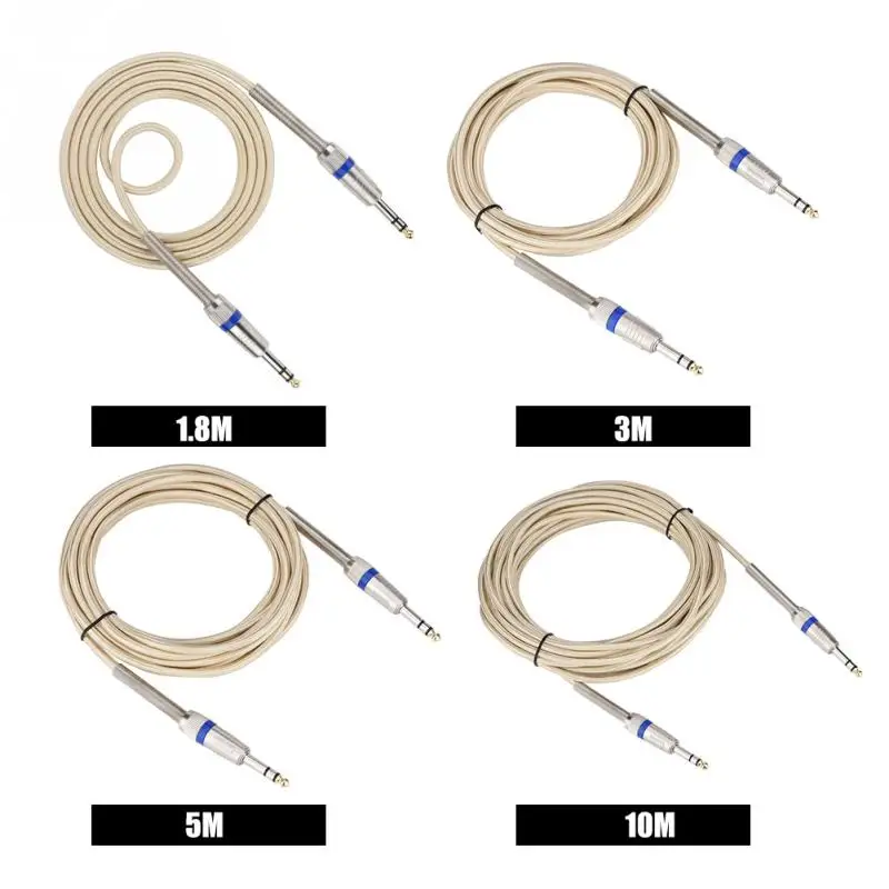 Nylon Electric Guitar Aux Cable 6.35mm Male to 6.35mm Male Jack Audio