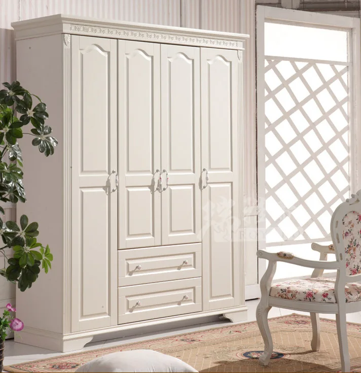 Wardrobe Bedroom Suite Furniture Simple Wood Wardrobe Solid Wood