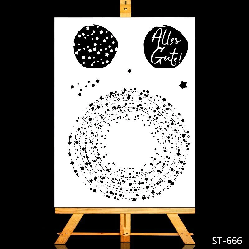 

AZSG Round Speckle Imprint Transparent Clear Stamps For DIY Scrapbooking Card Making Decorative Silicone Stamps Decoration