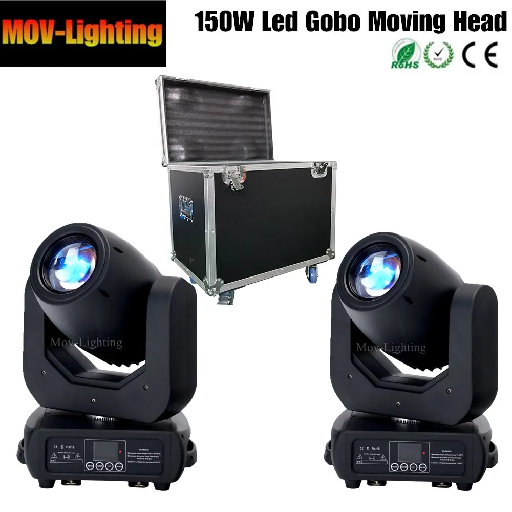 Free Shipping road case package 2 Unit Professioanl LED Beam 150W Moving Head Lighting DJ Light For Club /flight for moving | Освещение