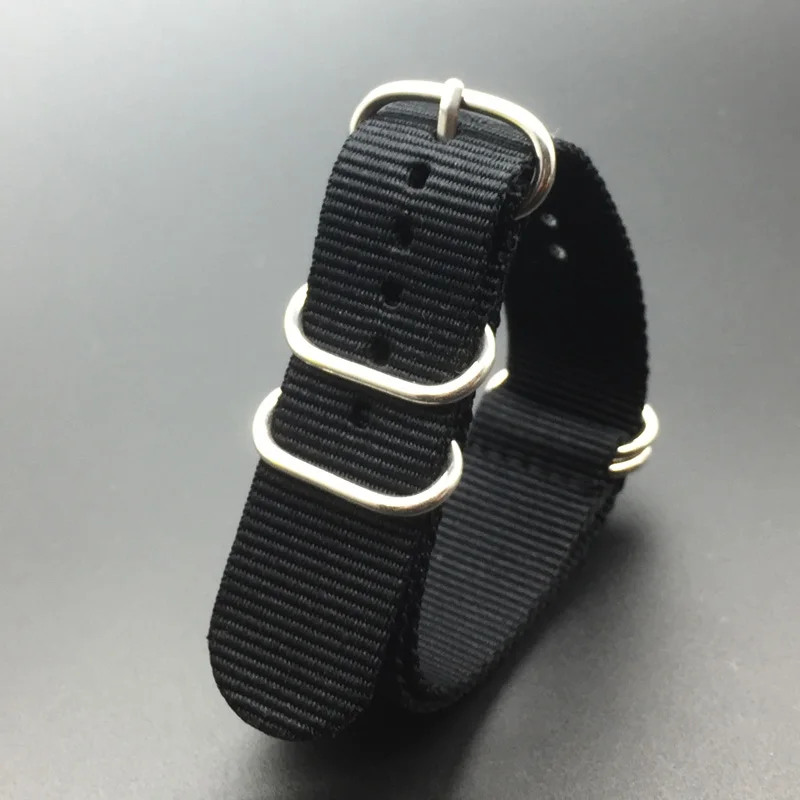 New product Nylon Resistant Straps  18mm 20mm 22mm 24mm Nylon Band Watch NATO Strap Zulu Watchband Buckle Ring 