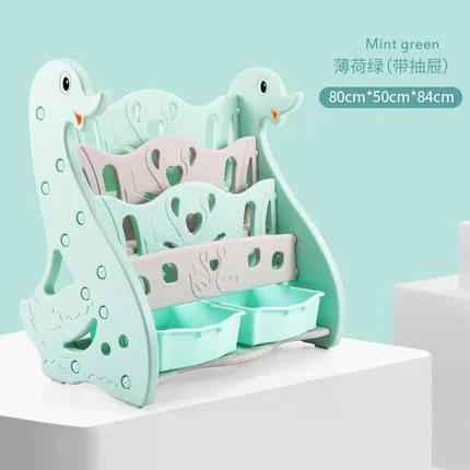 S3 Green with Drawer Луи Мода Детские книжные шкафы книжная полка детская игрушка Коллекция детского сада простая пластиковая мультяшная картина - Цвет: S3 Green with Drawer