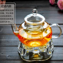 Стеклянный чайник 600 мл+ один в форме сердца теплый базовый чайный набор