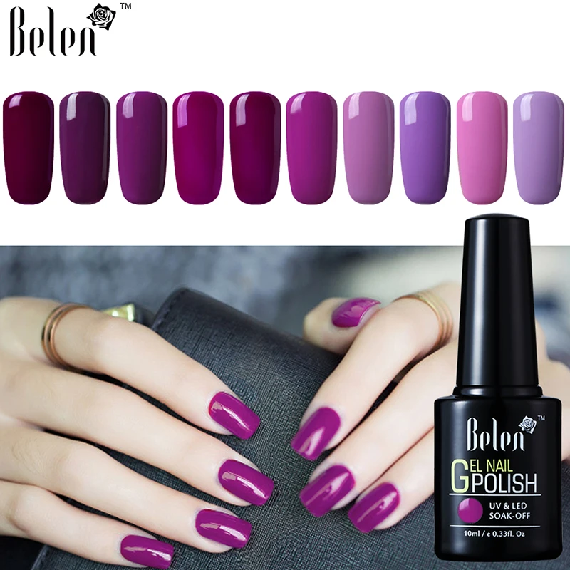 

Belen 10ML UV Nail Polish Long Last Nail Gel Polish Platinum Gel Varnish Gel Lacquer Lak Vernis Semi Permanent Art Tips Manicure
