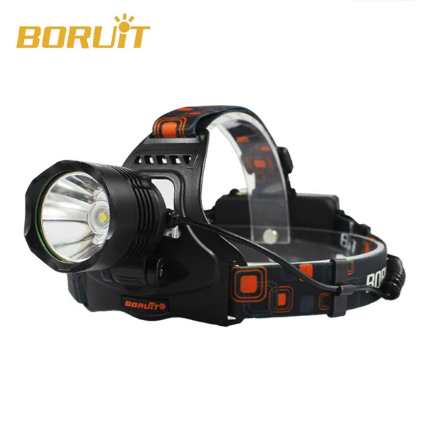 Boruit 2500LM XM-L2 светодиодный налобный фонарь USB лампа+ зарядное устройство переменного тока+ аккумулятор 2X18650 для кемпинга, рыбалки, велоспорта, скалолазания - Испускаемый цвет: A