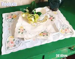 Современная кружева коврик с вышивкой Подставка под чашку чая блюдо Кружка кухонная скатерть настольная салфетка-подложка ткань