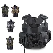 Outdoor Military Camouflage Hunting Shooting Vest Army Traning Combat Protection Tactical Vest Paintball War Game Airsoft Gear seal tactical vest camouflage military army combat vest for men hunting war game airsoft outdoor sport vest with water bag