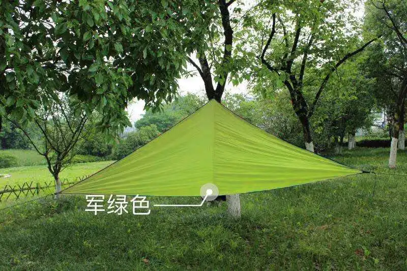 3M/4M Triangle Waterproof Outdooor SunShade Sail Garden Patio Pool Camping Shade Awning Canopy Sunscreen UV Block - Color: Green