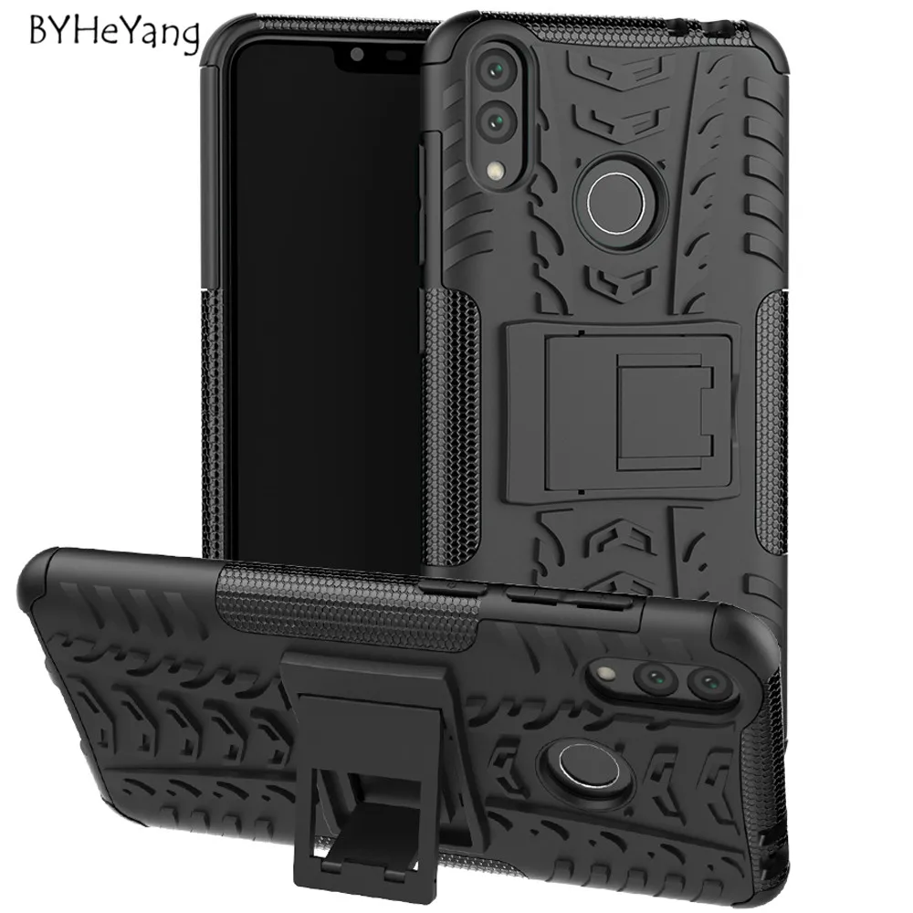 

For Huawei Honor 8C Case Heavy Rugged TPU+PC Armor Shockproof Kick Stand Cover for Capa Huawei Honor 8C Cover on Honor 8c Fundas