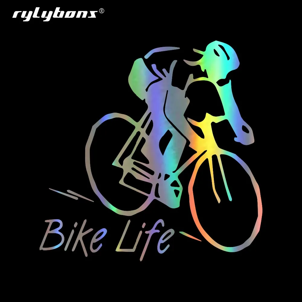 Rylybons 8.8CM*8.9CM Car Sticker Bike Life Peddle Cross Country Stickers Decals for Auto Products Accessories | Автомобили и