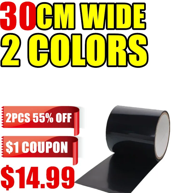 

50% OFF HOT!! ONLY $14.99 30CM Wide 2 Colors Strong Flex Rubberized Waterproof Tape Hose Repair Connectors
