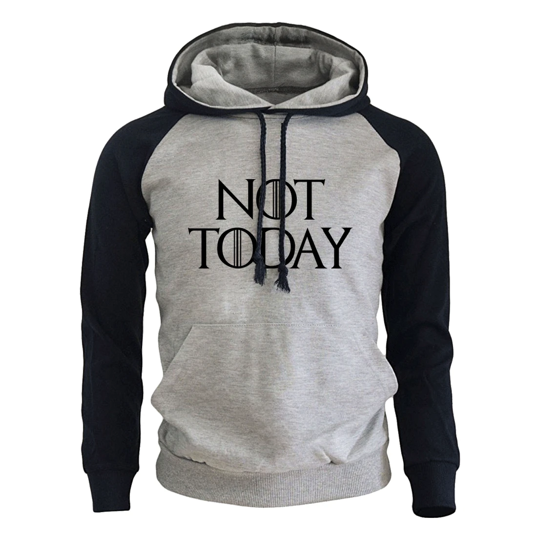 

Game Of Thrones Men Hoody Letter Print NOT TODAY Hip Hop Sweatshirt 2019 Spring Autumn Hot Sale Harajuku Streetwear Hip Hop Top