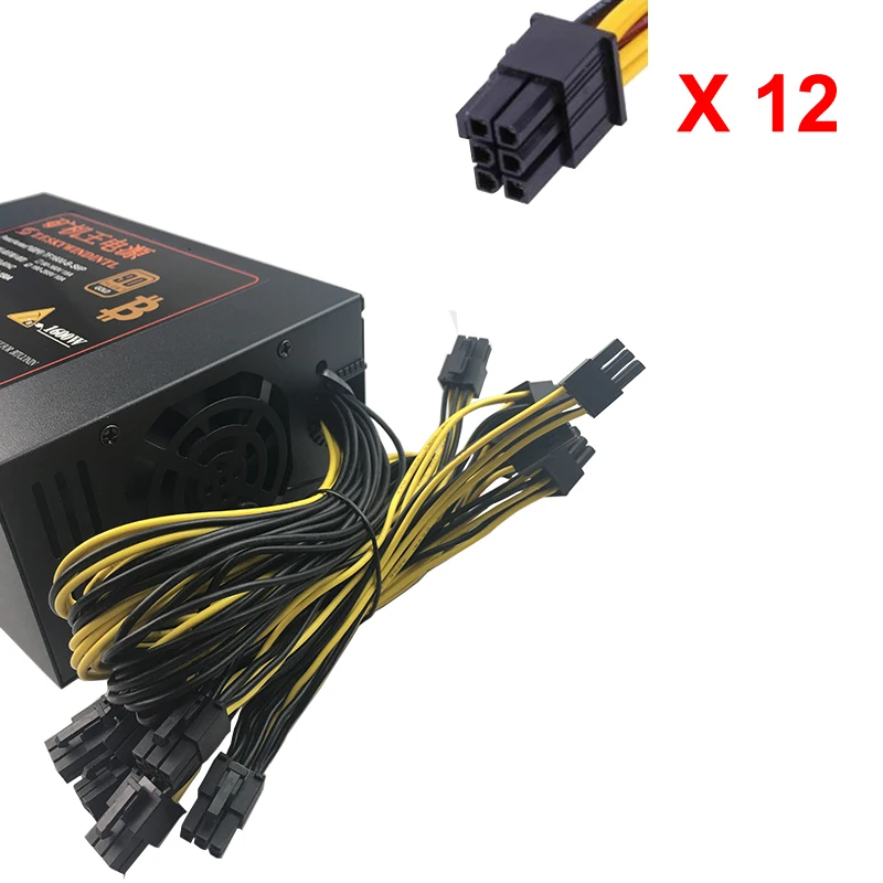 T. F. SKYWINDINTL 1600 Вт Eth Coin Apw3 12* 6PIN PSU эфириум монета для питания 1600 Вт эфириум Майнинг Antminer d3 S7 Биткоин