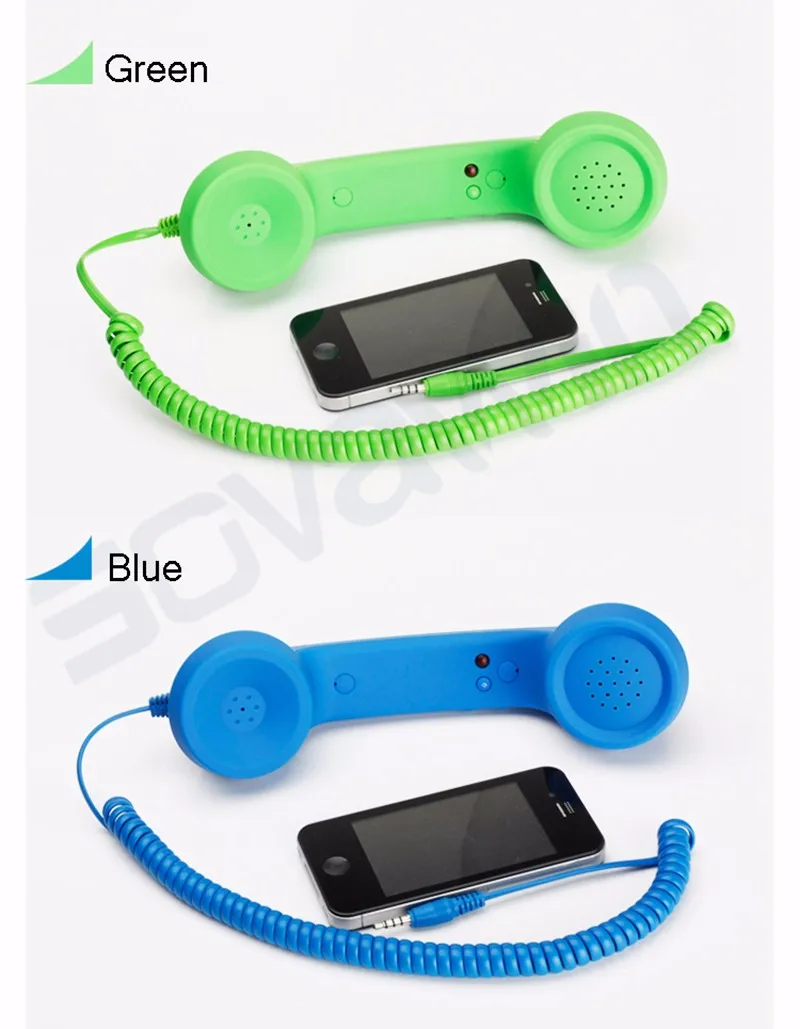 Классический приемник телефон мобильный телефон трубка микрофон 3,5 мм микрофон громкоговоритель в стиле ретро защита от излучения для iPhone для Xiaomi