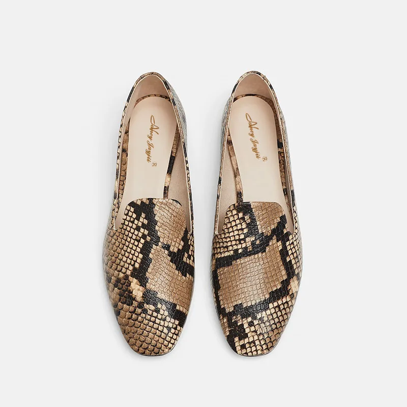 Mocassins Femmes Prints sur Plats automne 2019 Ty01 Slip Pour Snakelike Élégant Matures Bout Femme Printemps Pointu Chaussures Adulte Loisirs Animal FwSBnqwdf1