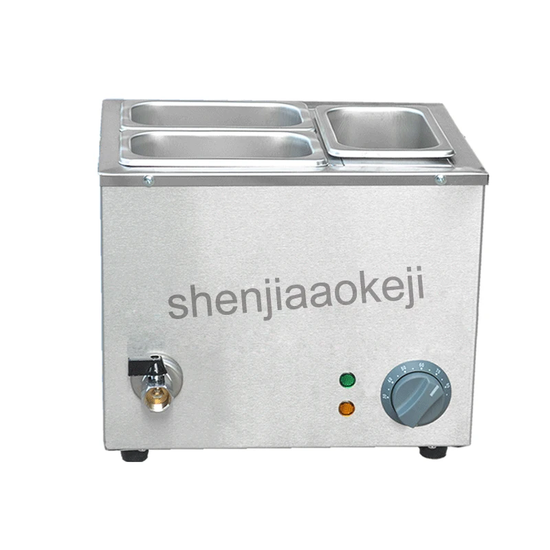 Commercial Chocolate Melting Machine Three-cylinder Electric Chocolate Fountain Fondue Hot Chocolate Melt Pot melter Machine 1pc single cylinder commercial chocolate melting machine fy qk 620 stainless steel chocolate melting pot 220v 1pc