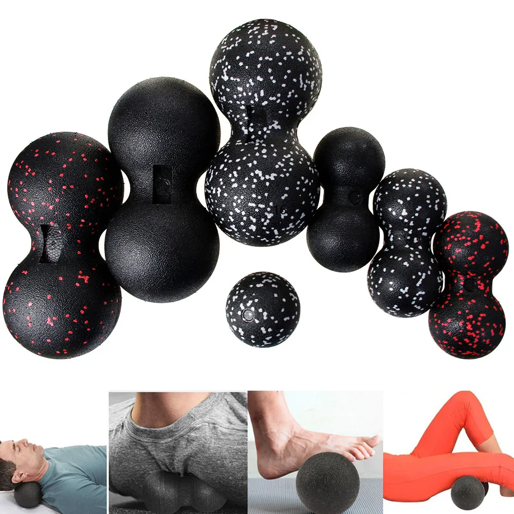 EPP Fitness Peanut Massage Ball Set Lacrosse ball for Shoulder Back Legs Rehabilitation Therapy Training