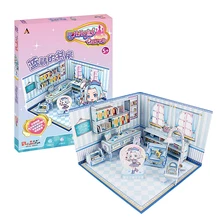 Handcrafts миниатюрный проект 1:24 весы куклы DIY Дом комплект с мебель-маленькая волшебная фея кабинет читальный зал