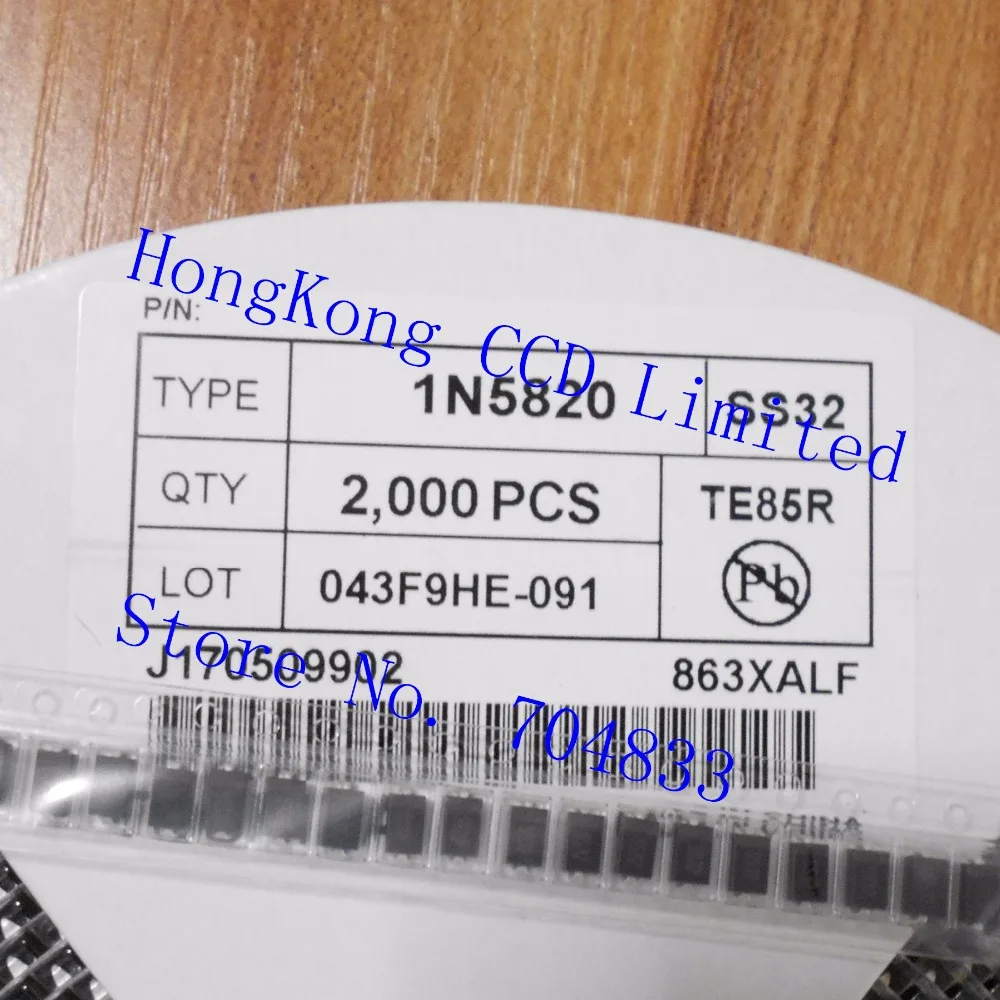 

2000 шт./лот 1N5820 SS32 IN5820 SMA DO-214AC