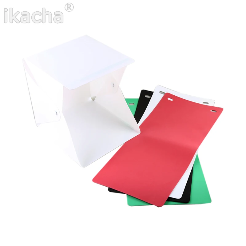 Hot Mini Photo Studio Mini Softbox Pieghevole Studio Fotografico Usb Led Light High Lighting Desktop Rosso Verde Nero Bianco