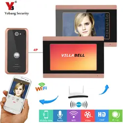 YobangSecurity приложение Remote Управление видеодомофон 7 дюймов монитор Wi-Fi Беспроводной Видео Домофонные дверной звонок Камера домофон Системы