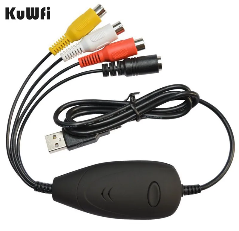 

USB Video Grabber with Audio VHS to DVD Converter Maker Capture Analog video from VHS 8MM Video Camera TV to PC Win10