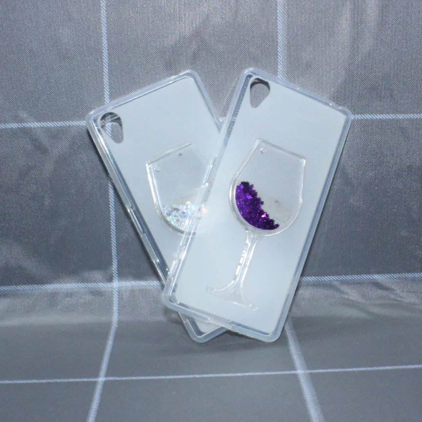 

Luxury Cute Red Wine Quicksand Phone Case Cover For SONY Xperia X F5121 Dual F5122 5.0 inch Original Soft TPU Cases Funda Para