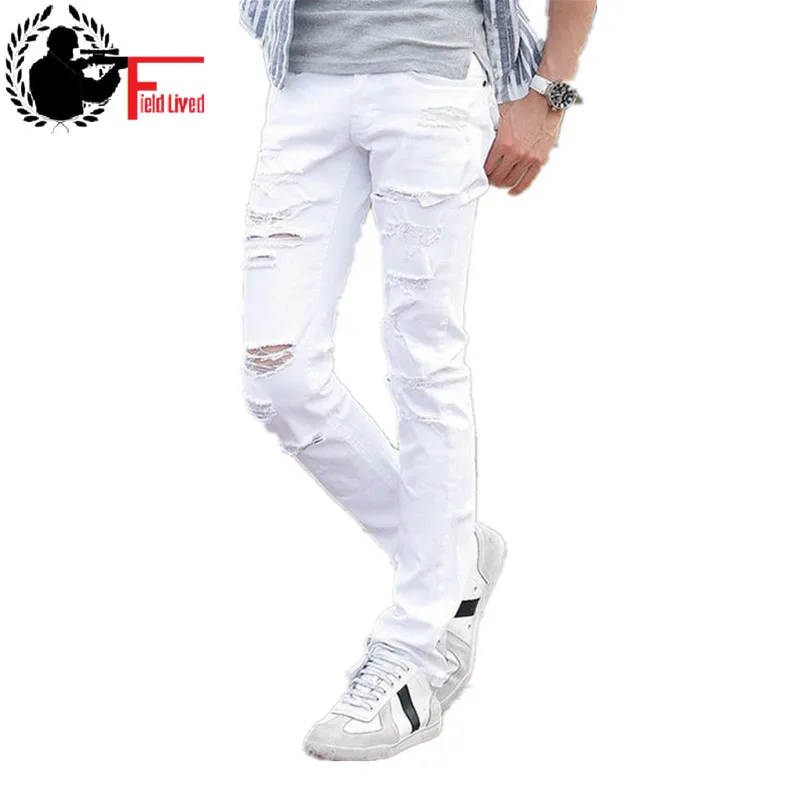 Pebish Evakuering salut 2023 New White Ripped Jeans Men With Holes fashion Skinny Famous Designer  Brand Slim Fit Destroyed Torn Jean Pants For Male - AliExpress