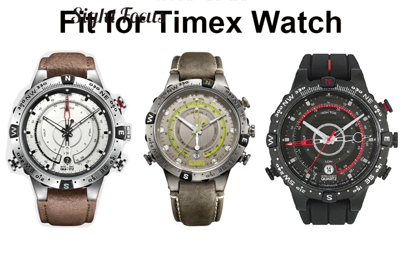 24x16 мм камуфляжные резиновые ремешки для часов TIMEX High Tide T2N720 T49859 сменные мужские Т-образные ремешки мужской браслет Reloj Hombre