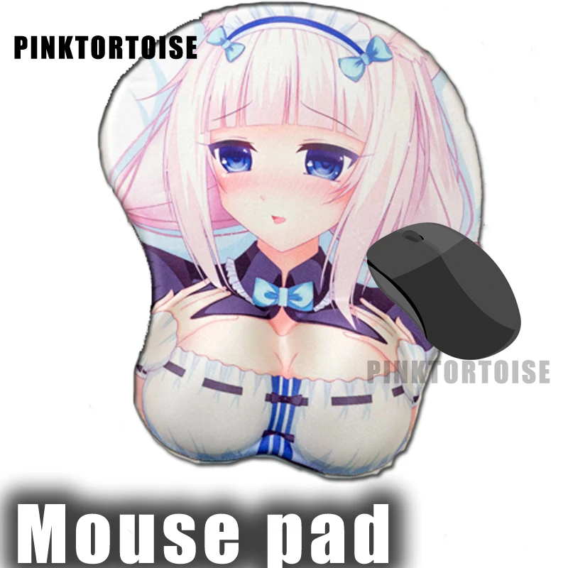 

Anime NEKOPARA 3D Chest Silicone Wrist Rest Mouse Pad notebook PC Vanilla NEKOPARA mouse pad playmat
