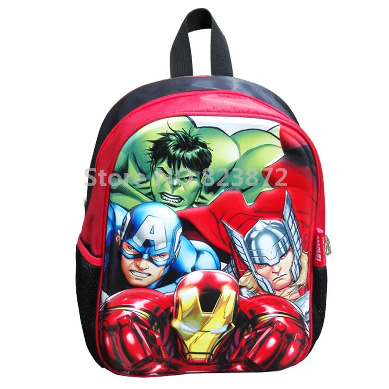

3D Avengers Backpack Children School Bags Kindergarten Preschool Backpacks for Boys Iron Man Hulk Thor Kids Bag Schoolbag