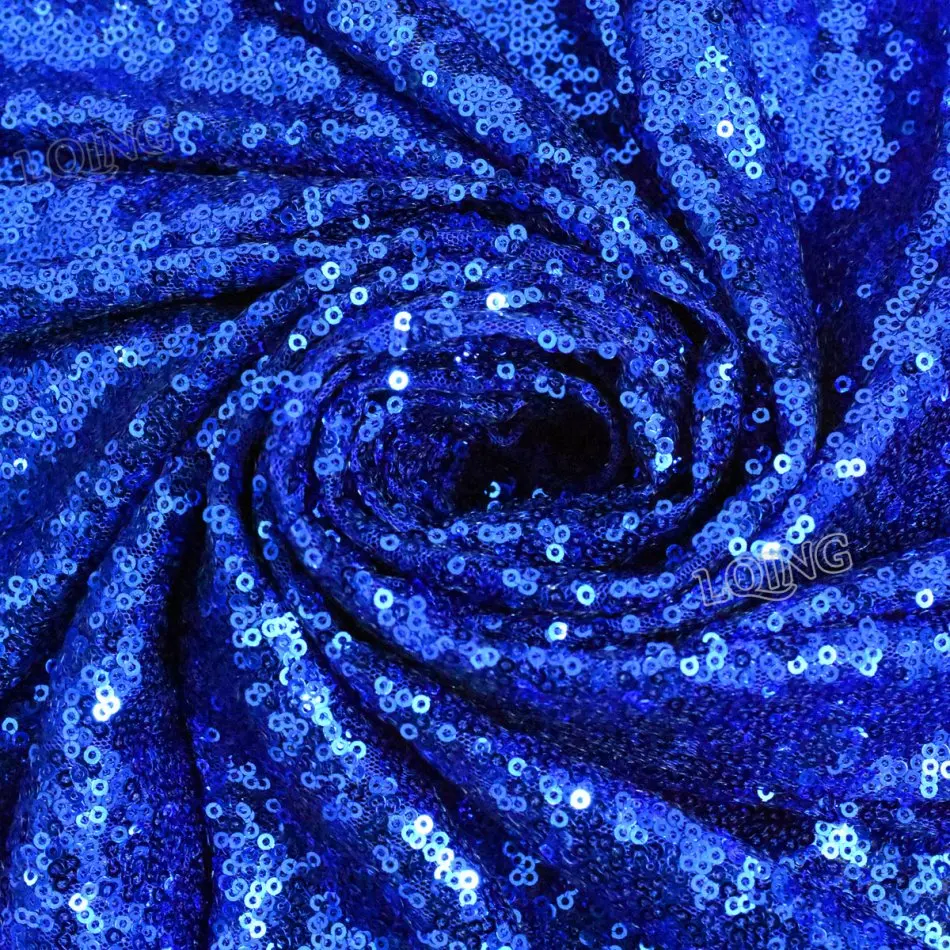 royal blue sequin fabric-05