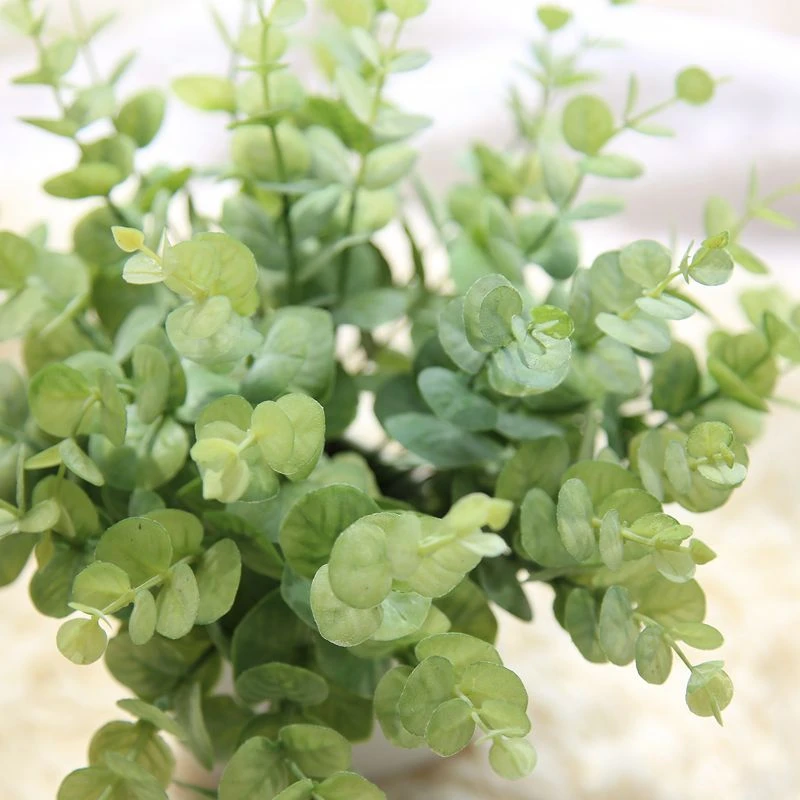 HAOCHU 5Pcs/lot Real Touch Grass Leaves Simulation Eucalyptus Artificial Flower for Home Room Balcony Garden Decoration HAOCHU 5Pcs/lot Real Touch Grass Leaves Simulation Eucalyptus Artificial Flower for Home Room Balcony Garden Decoration