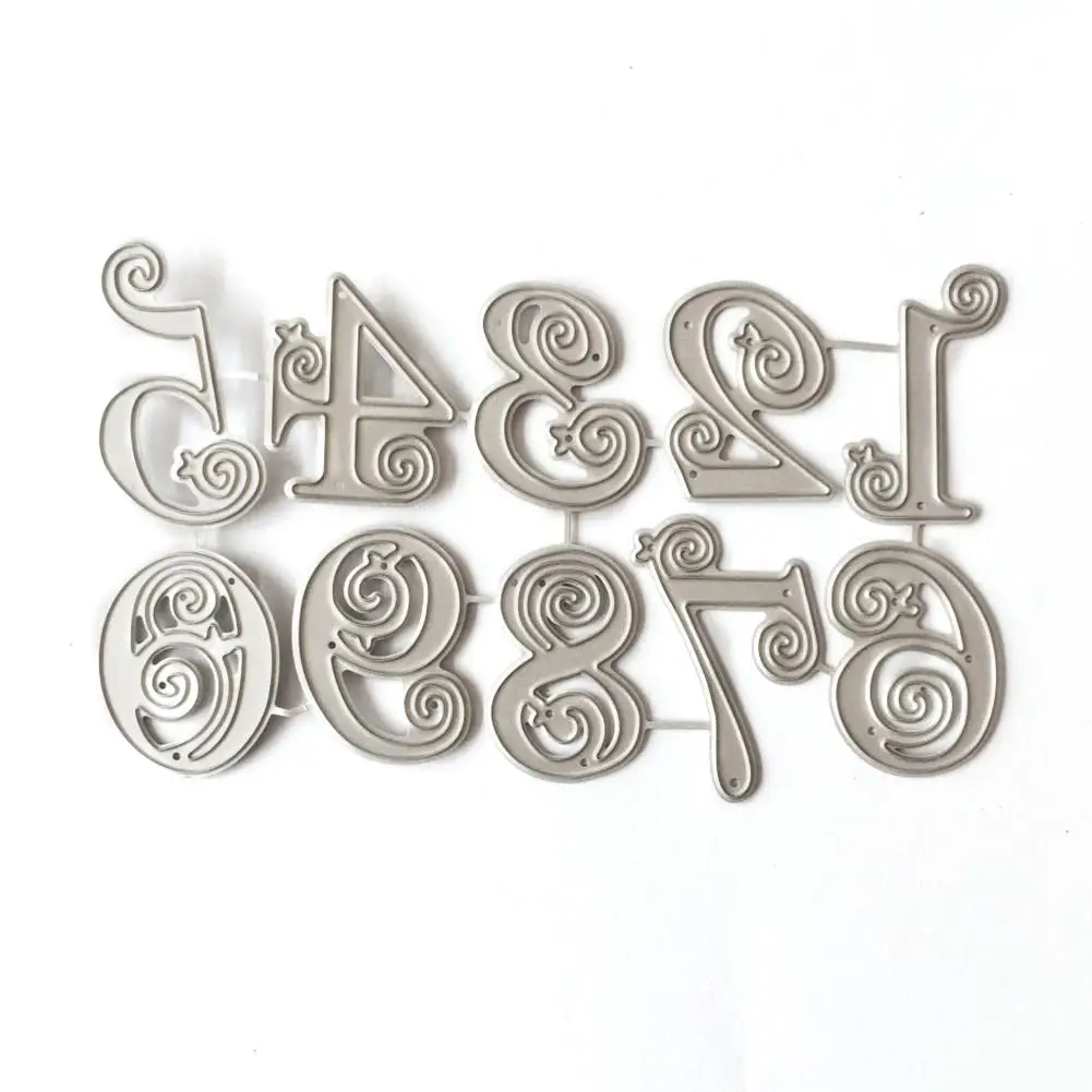

Curly Number Pattern DIY Cutting Dies Scrapbook Album Card Making Tool Etching Embossing Metal Cutting Dies New 2018