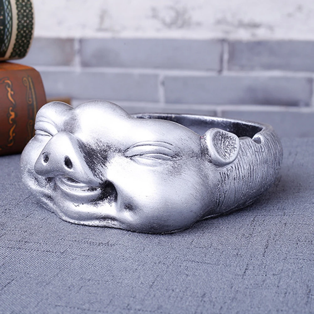 Уникальная пепельница Fortune Pig, пепельница, приклад для сигарет, держатель для домашнего декора, искусство, 14 см x 11 см x 5 см