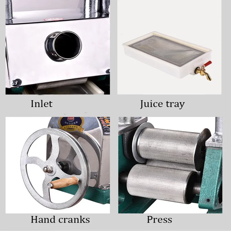 Hand operated sugarcane juicer sugar cane juice squeezer machine ginger