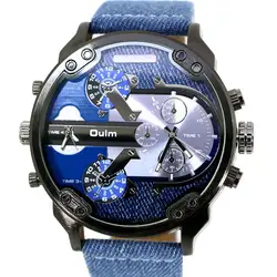 Oulm бренд для мужчин модные повседневное Спорт часы большой циферблат Кварцевые часы кожа мужской моды наручные часы Relogio Masculino