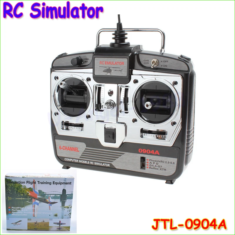 1pcs 6CH RC Simulator JTL 0904A real flight helicopter simulator with CD disk in retail box