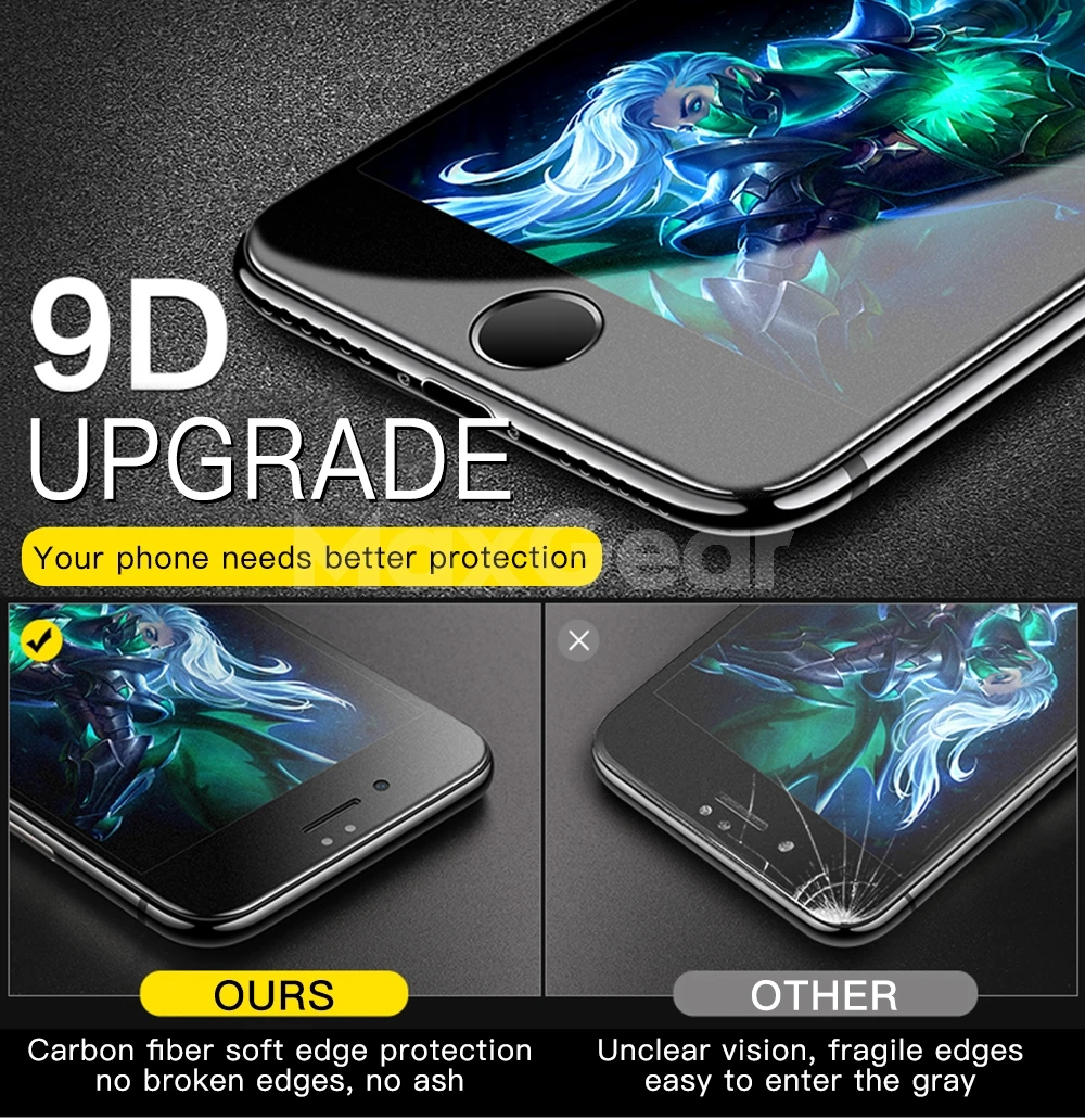 9H 9D матовое закаленное стекло с полным покрытием AG для iPhone 12 Защита экрана X XS 11 Pro