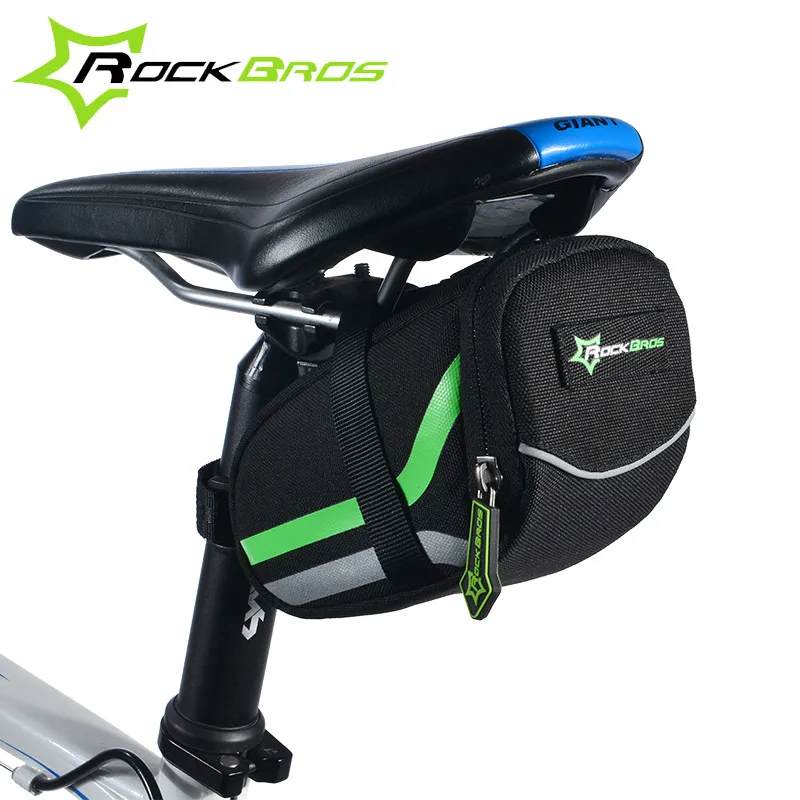

Rockbros Road Mountain Bike Saddle Bag Bicycle Reflective Tail Seatpost Bag Cycling Rear Pouch Tools Bag Bicycle Accessories