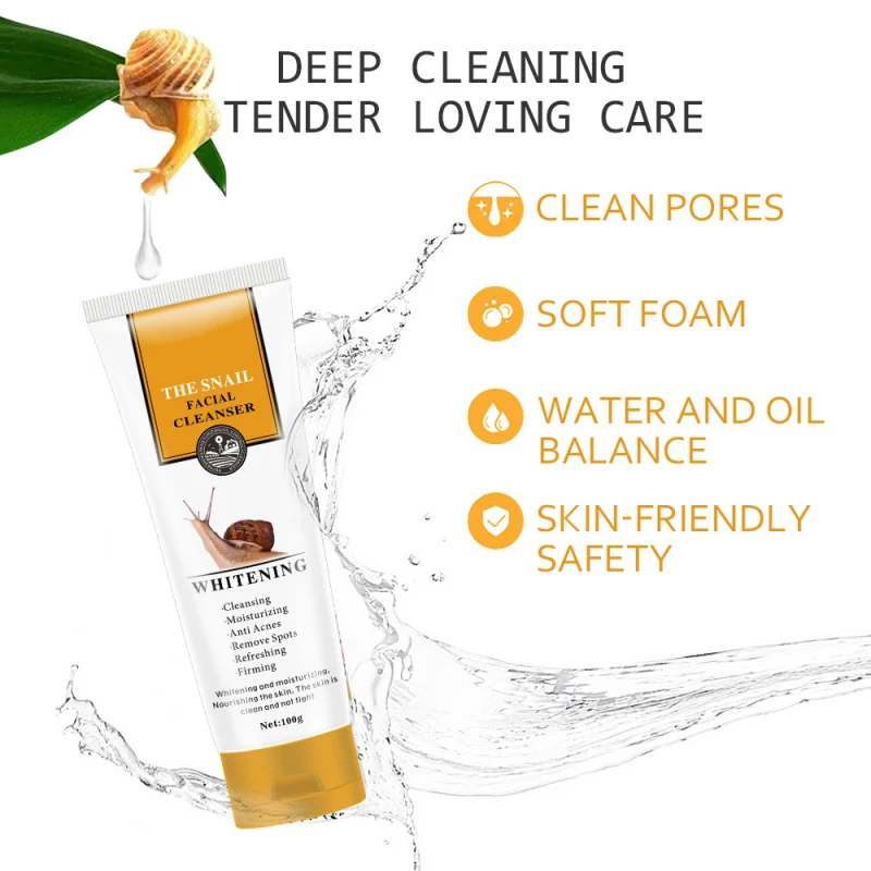 100 г Snail Essence очищающий гель глубоко очищает сужающиеся поры увлажняющий
