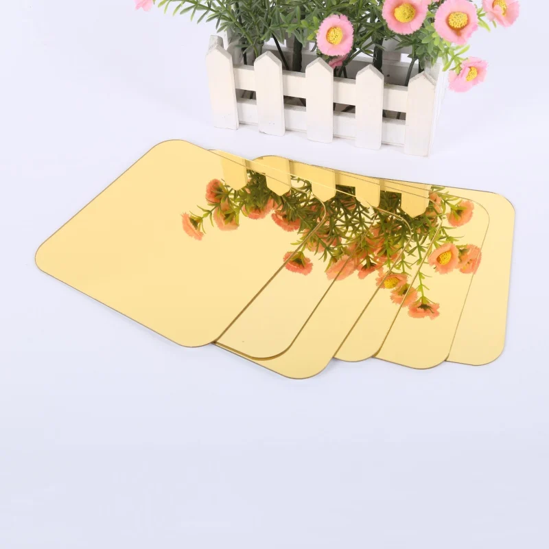 جديد 6 قطعة/المجموعة الحديثة DIY الذاتي لاصق 3D مرآة بلاط مربع ملصقات جدار للمنزل غرفة نوم المعيشة غرفة زينة