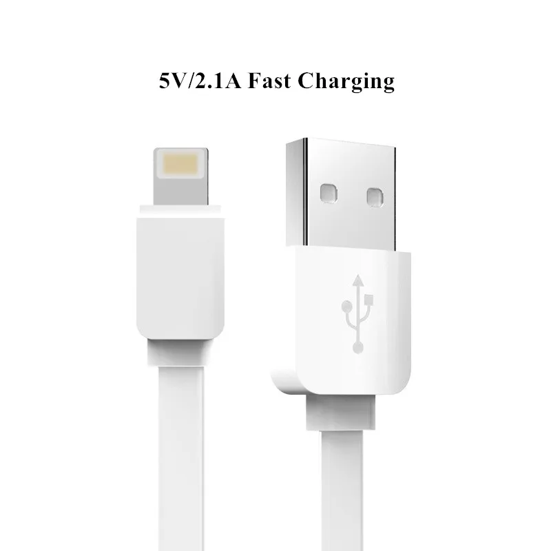 شقة USB كابل لفون ، GUSGU الهاتف المحمول كابل ل فون 2.1A شحن بيانات USB كابل ل فون باد شاحن كابلات سلك شقة USB كابل لفون ، GUSGU الهاتف المحمول كابل ل فون 2.1A شحن بيانات USB كابل ل فون باد شاحن كابلات سلك
